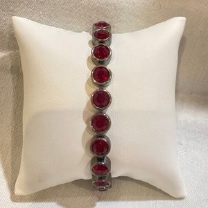 Touchstone Crystal, Vintage Siam Ice Bracelet, Original Box with Sleeve